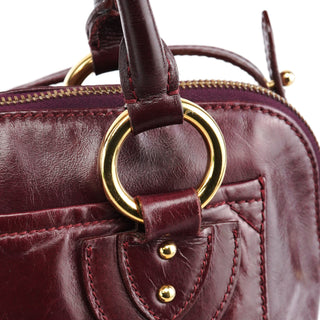 Marc Jacobs Burgundy Leather Pocket 2-Way Bag