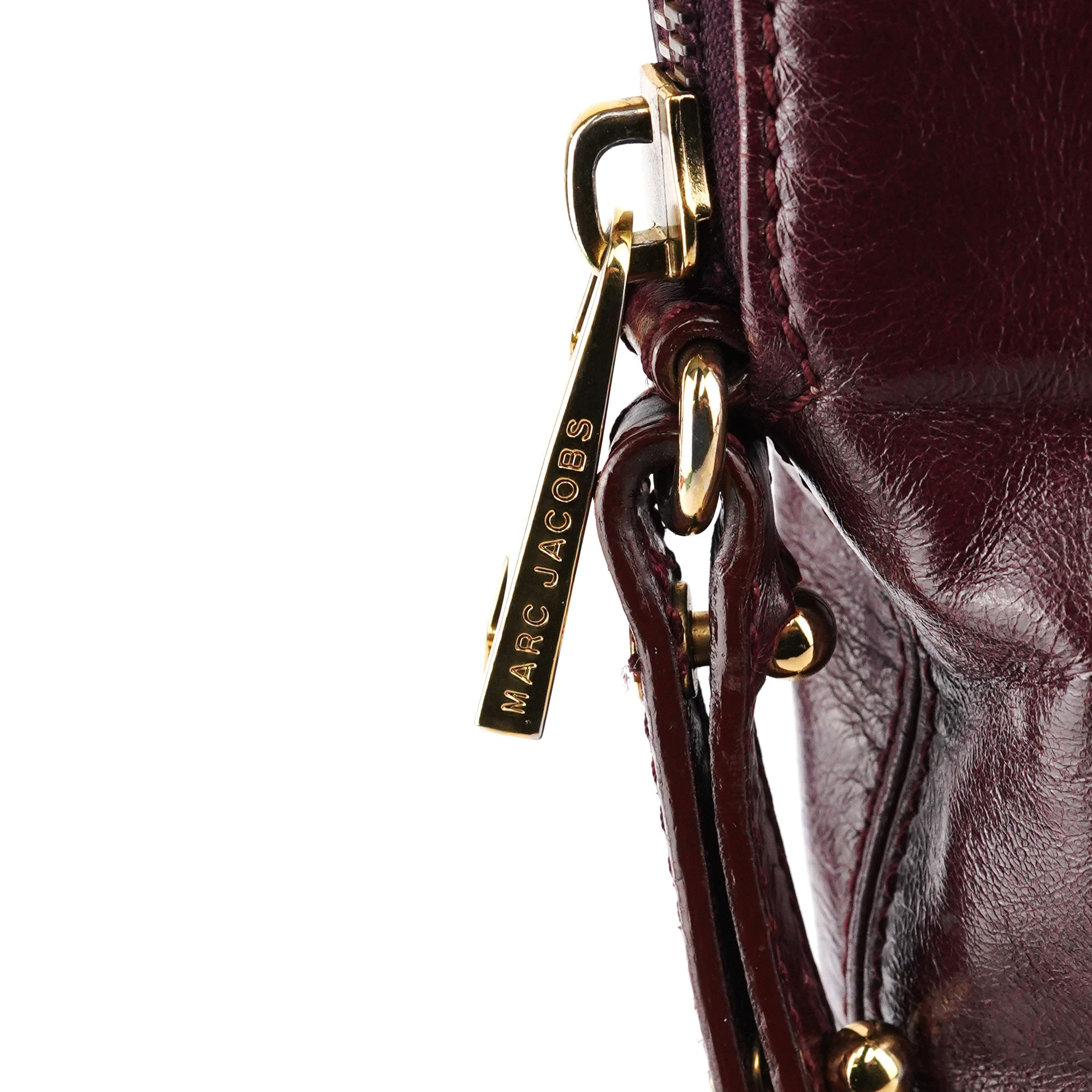 Marc Jacobs Burgundy Leather Pocket 2-Way Bag