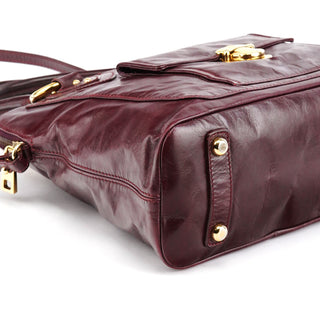 Marc Jacobs Burgundy Leather Pocket 2-Way Bag