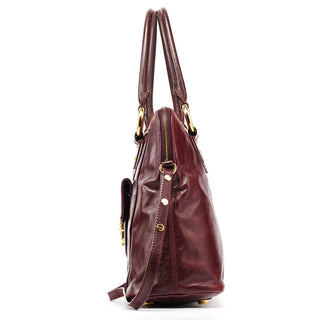 Marc Jacobs Burgundy Leather Pocket 2-Way Bag