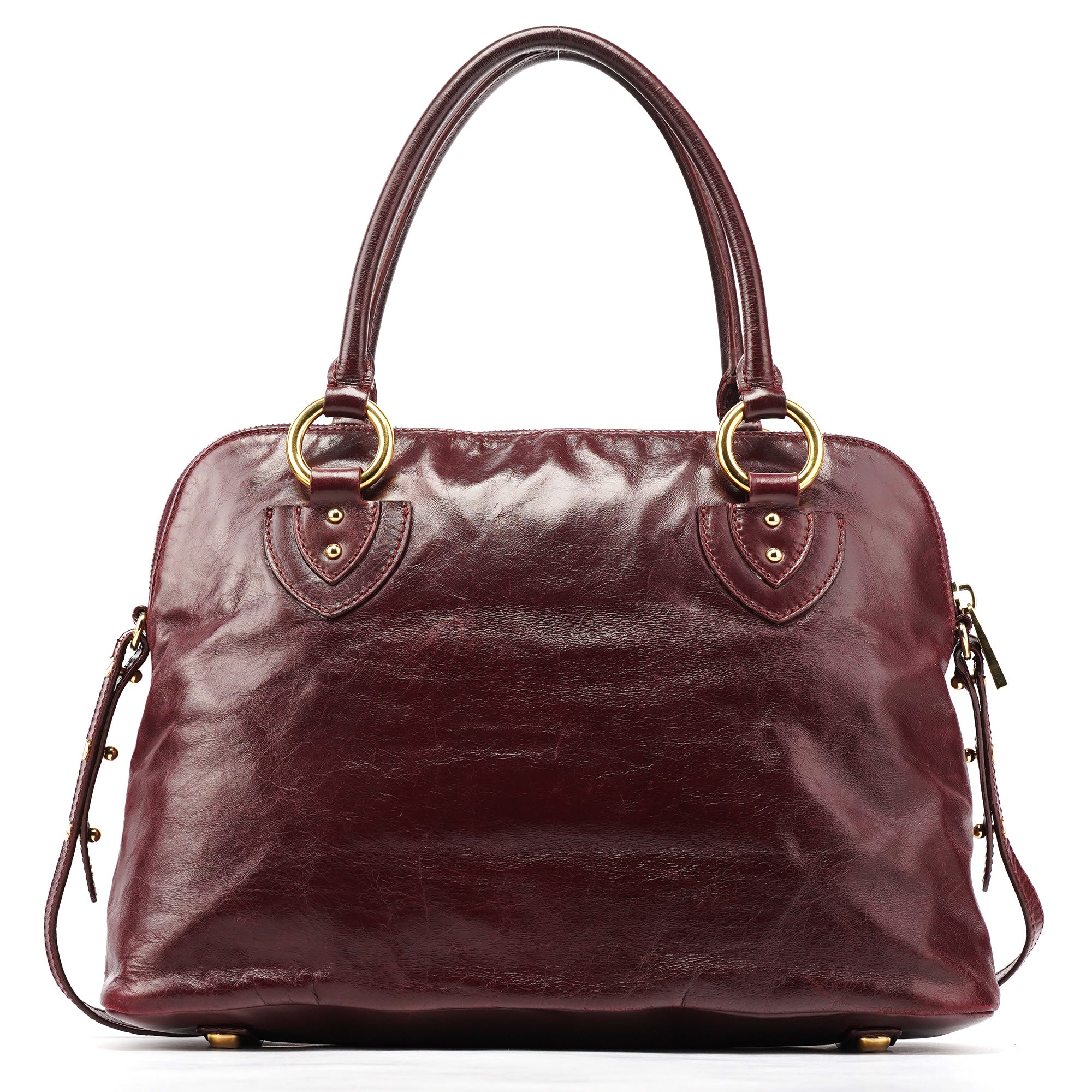 Marc Jacobs Burgundy Leather Pocket 2-Way Bag