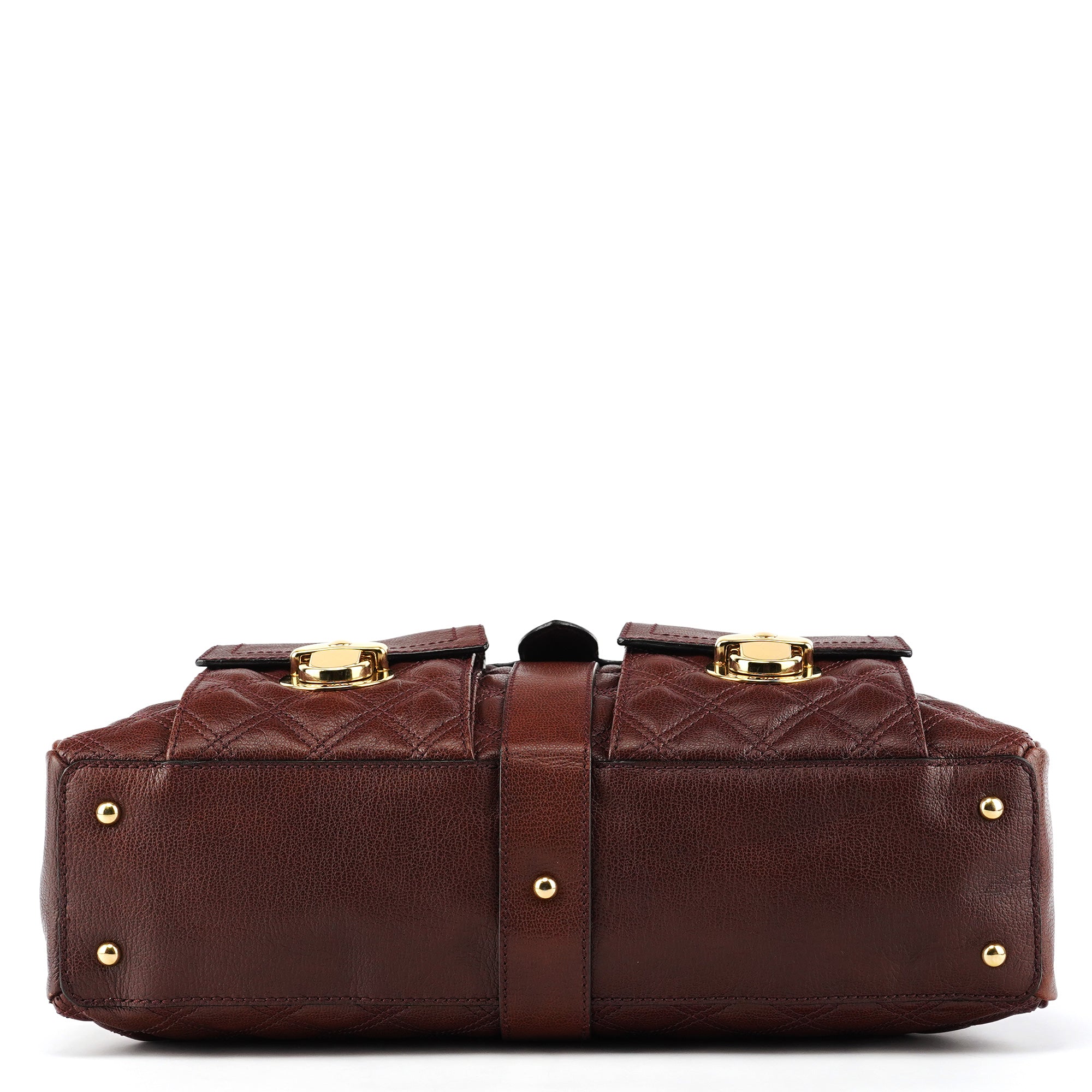 Marc Jacobs Burgundy Quilted Leather Venetia Tote Bag