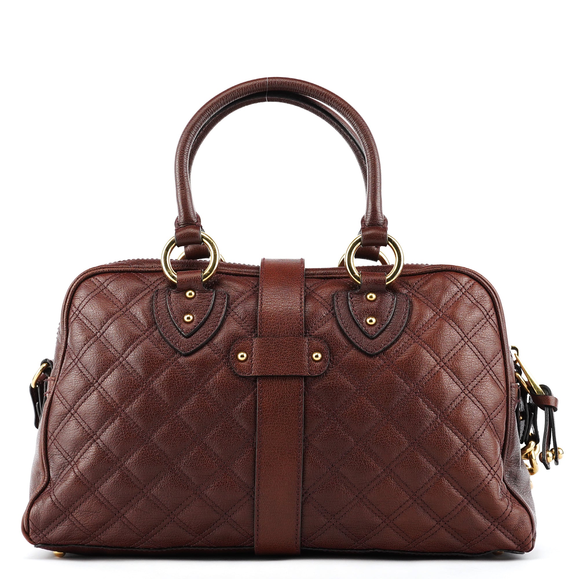 Marc Jacobs Burgundy Quilted Leather Venetia Tote Bag