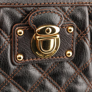 Marc Jacobs Dark Brown Quilted Leather 2-Way Bag
