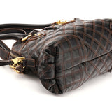 Marc Jacobs Dark Brown Quilted Leather 2-Way Bag