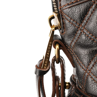 Marc Jacobs Dark Brown Quilted Leather 2-Way Bag