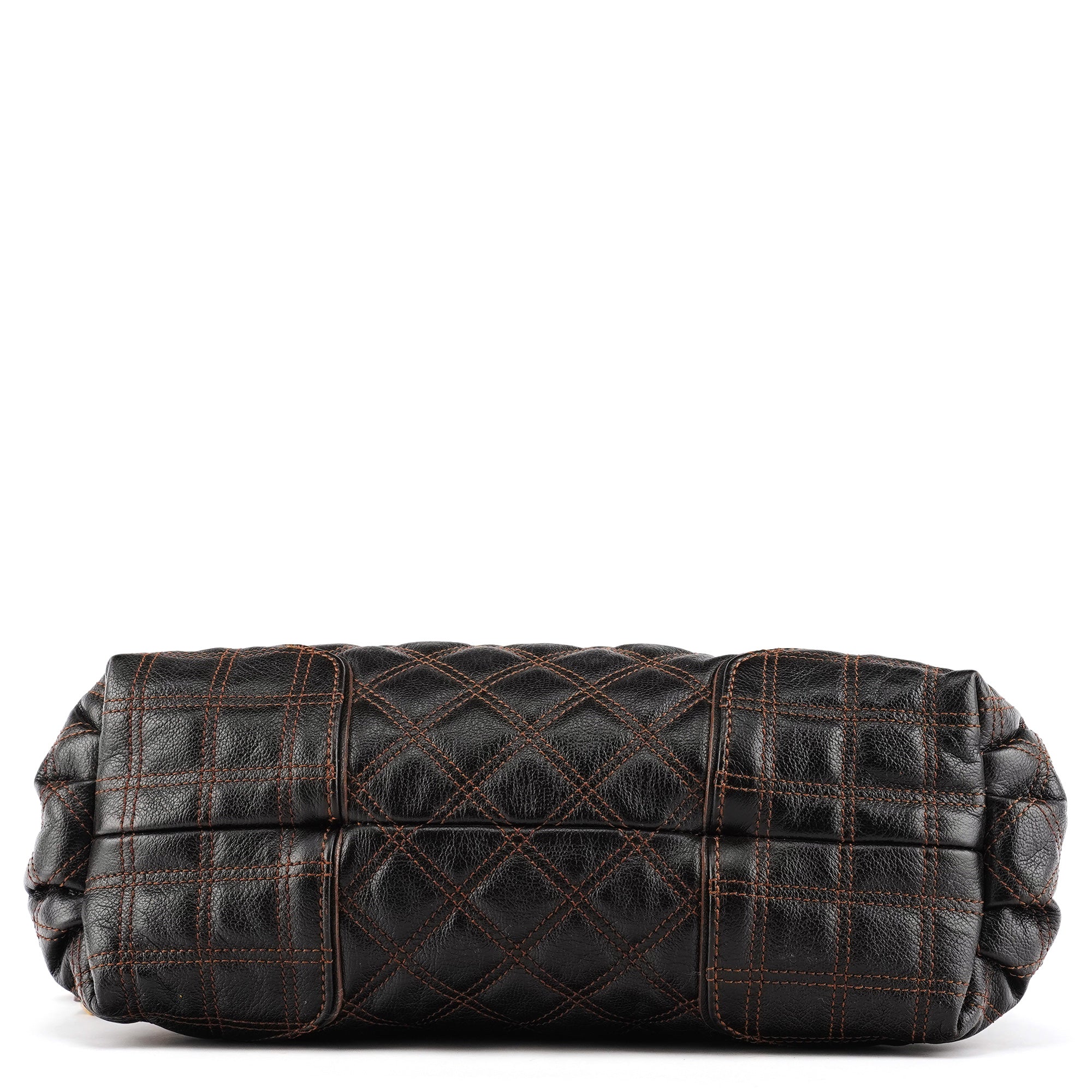 Marc Jacobs Dark Brown Quilted Leather 2-Way Bag