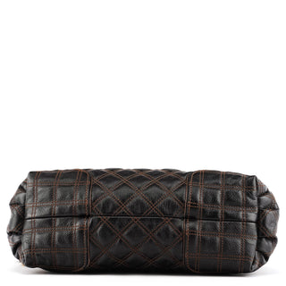 Marc Jacobs Dark Brown Quilted Leather 2-Way Bag