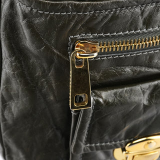 Marc Jacobs Dark Green Leather Multi Pocket 2-Way Bag