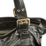 Marc Jacobs Sac deux portés multi-poches en cuir vert foncé