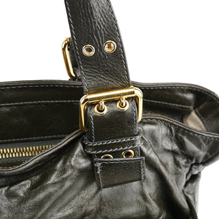 Marc Jacobs Dark Green Leather Multi Pocket 2-Way Bag