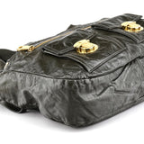 Marc Jacobs Sac deux portés multi-poches en cuir vert foncé
