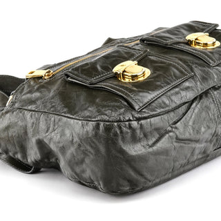 Marc Jacobs Dark Green Leather Multi Pocket 2-Way Bag