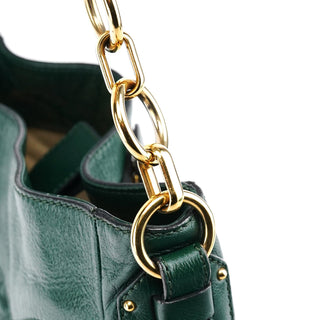 Marc Jacobs Green Quilted Leather Chain Shoulder Bag