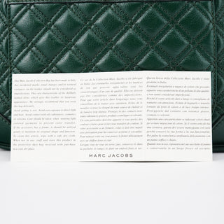 Marc Jacobs Green Quilted Leather Chain Shoulder Bag