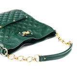 Marc Jacobs Schultertasche mit Kette aus grünem gestepptem Leder