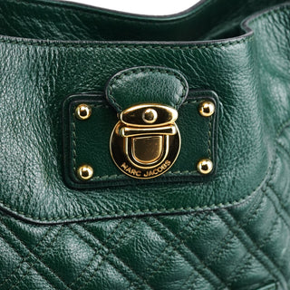 Marc Jacobs Green Quilted Leather Chain Shoulder Bag