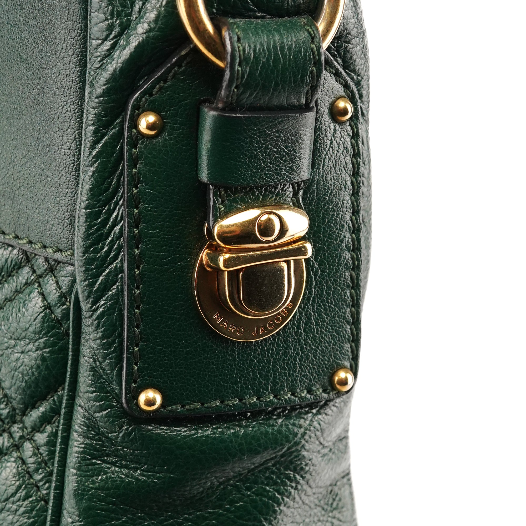 Marc Jacobs Green Quilted Leather Chain Shoulder Bag