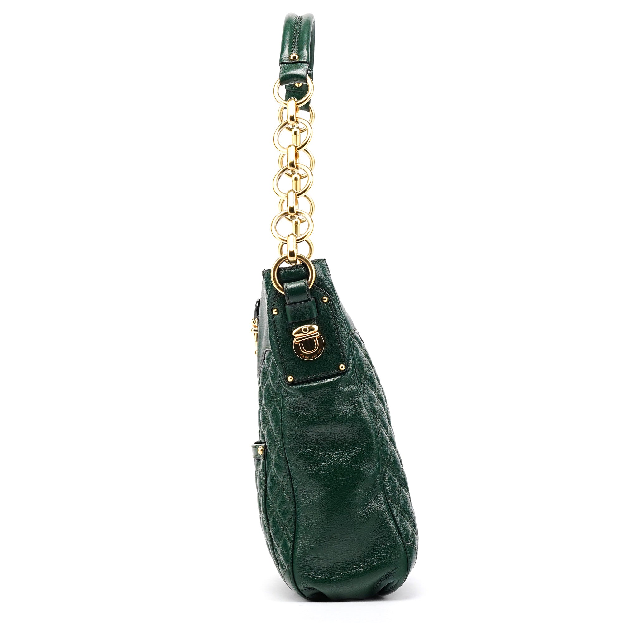 Marc Jacobs Green Quilted Leather Chain Shoulder Bag