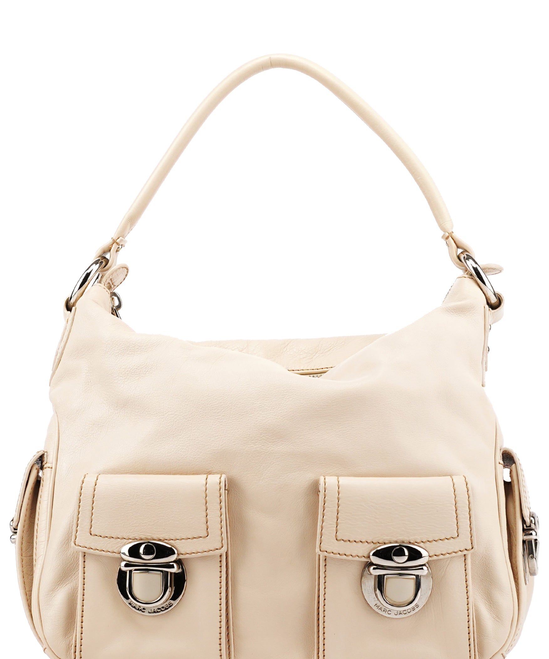 Marc Jacobs Ivory Leather Blake Multi-Pocket Shoulder Bag