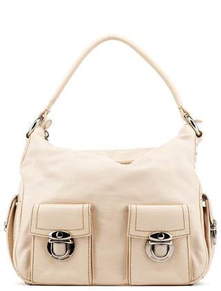 Marc Jacobs Ivory Leather Blake Multi-Pocket Shoulder Bag