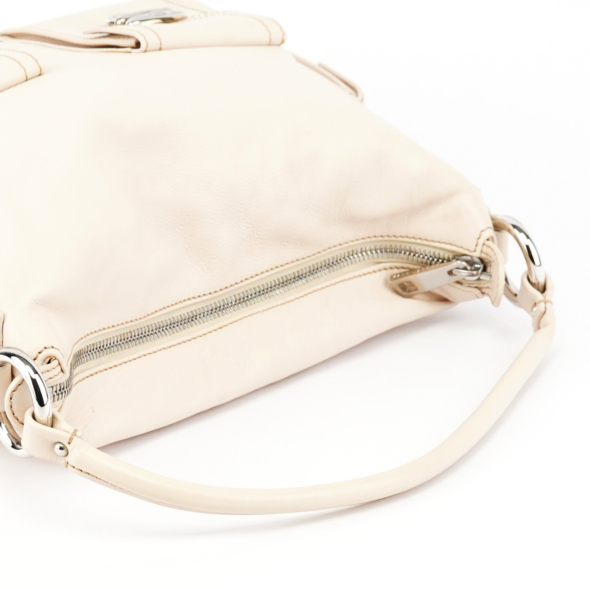 Marc Jacobs Ivory Leather Blake Multi-Pocket Shoulder Bag