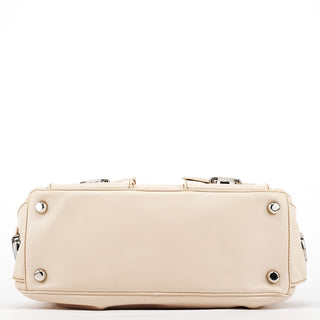 Marc Jacobs Ivory Leather Blake Multi-Pocket Shoulder Bag
