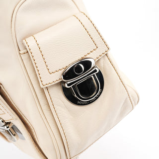 Marc Jacobs Ivory Leather Blake Multi-Pocket Shoulder Bag