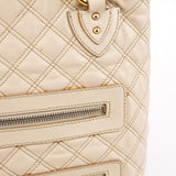 Marc Jacobs Ivory Quilted Leather Tote Bag
