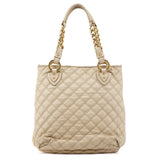 Marc Jacobs Ivory Quilted Leather Tote Bag