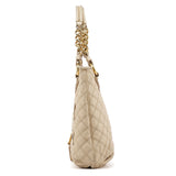 Marc Jacobs Ivory Quilted Leather Tote Bag