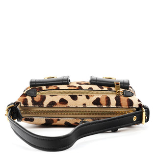 Marc Jacobs Leopard Print Calf Hair Pocket Shoulder Bag