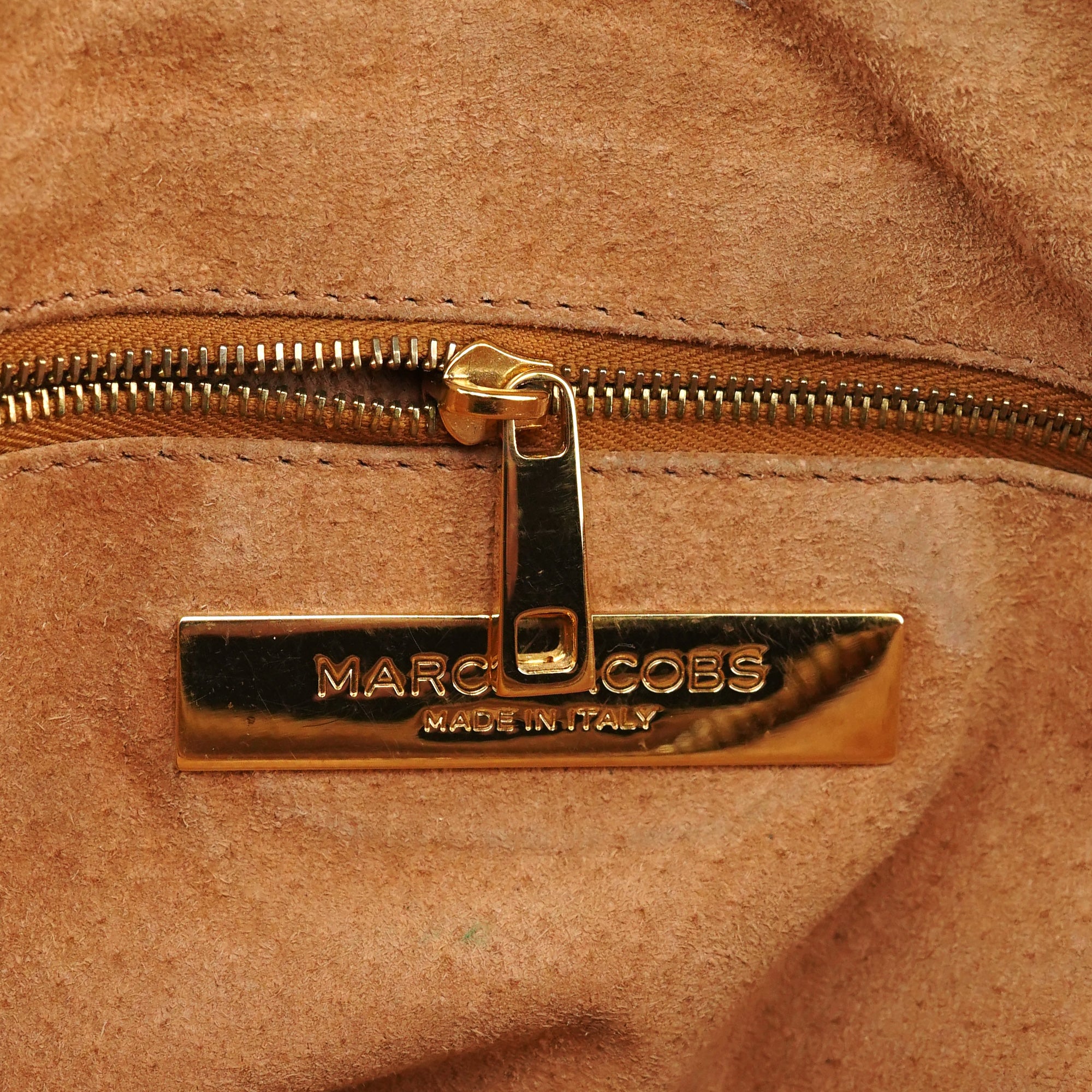 Marc Jacobs Light Brown Leather Multi Pocket Tote Bag