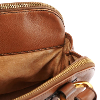 Marc Jacobs Light Brown Leather Multi Pocket Tote Bag