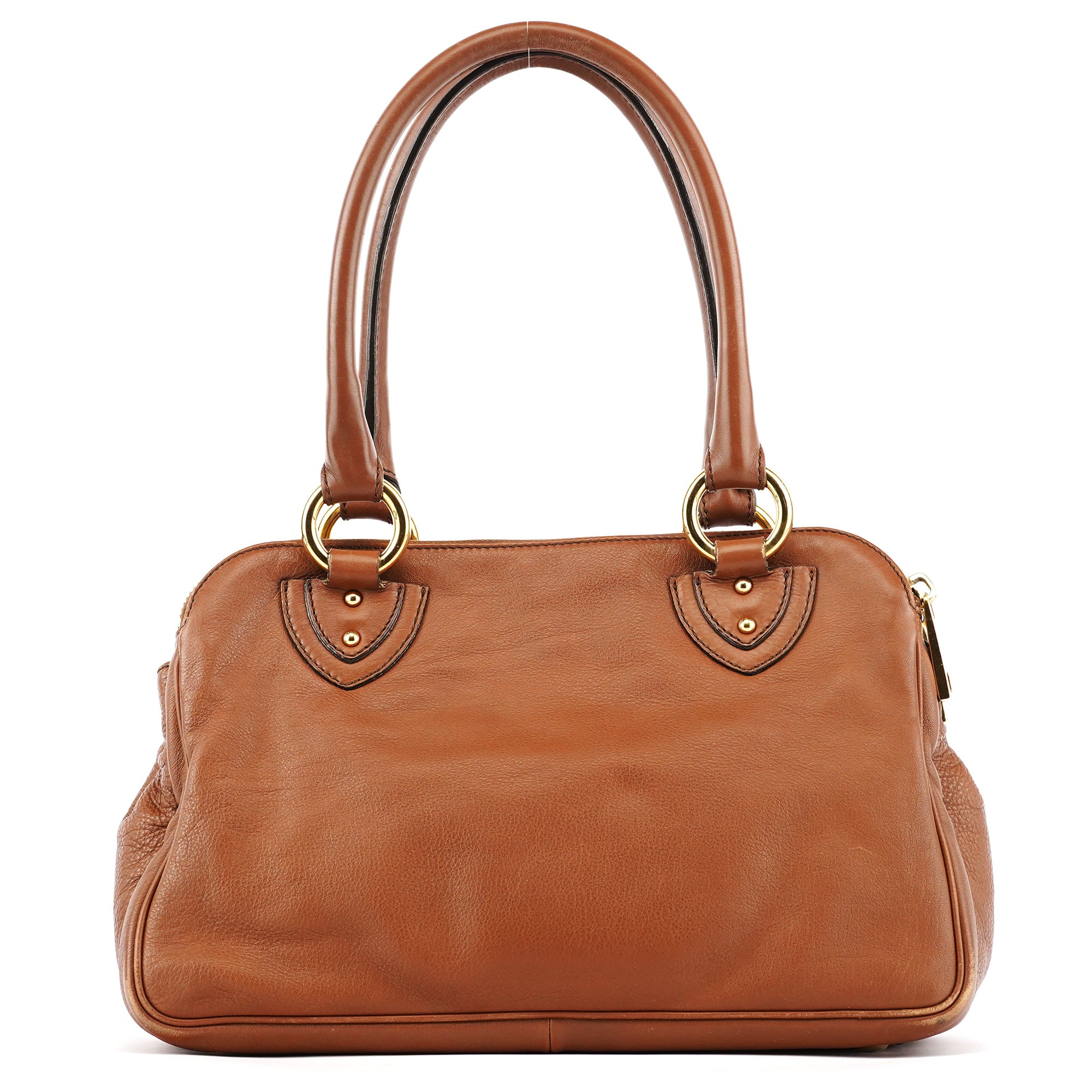 Marc Jacobs Light Brown Leather Multi Pocket Tote Bag