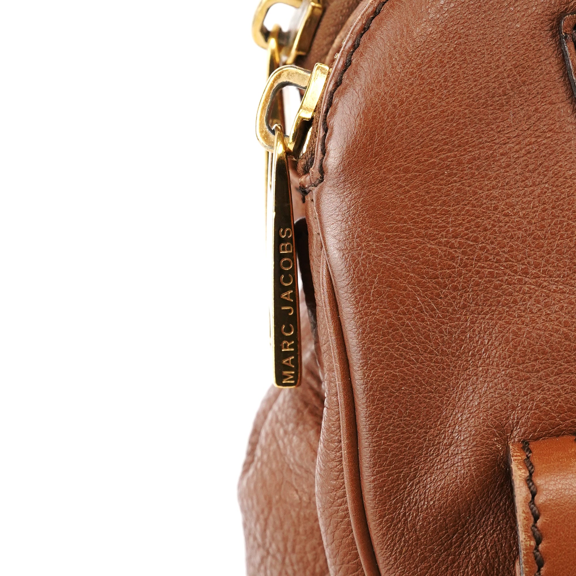 Marc Jacobs Light Brown Leather Multi Pocket Tote Bag