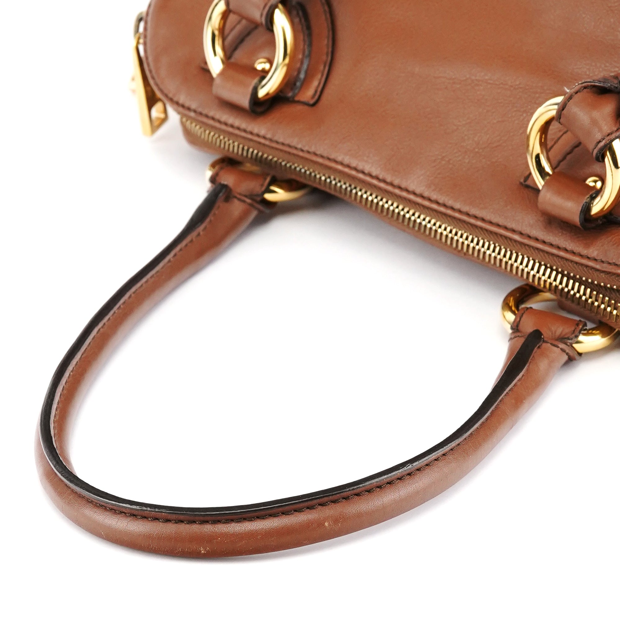 Marc Jacobs Light Brown Leather Multi Pocket Tote Bag