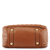 Marc Jacobs Light Brown Quilted Leather Bowling Bag