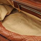 Marc Jacobs Light Brown Quilted Leather Bowling Bag
