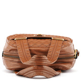 Marc Jacobs Light Brown Quilted Leather Bowling Bag