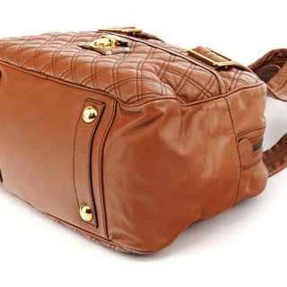 Marc Jacobs Light Brown Quilted Leather Bowling Bag