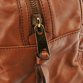 Marc Jacobs Light Brown Quilted Leather Bowling Bag