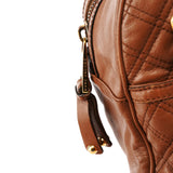 Marc Jacobs Light Brown Quilted Leather Bowling Bag