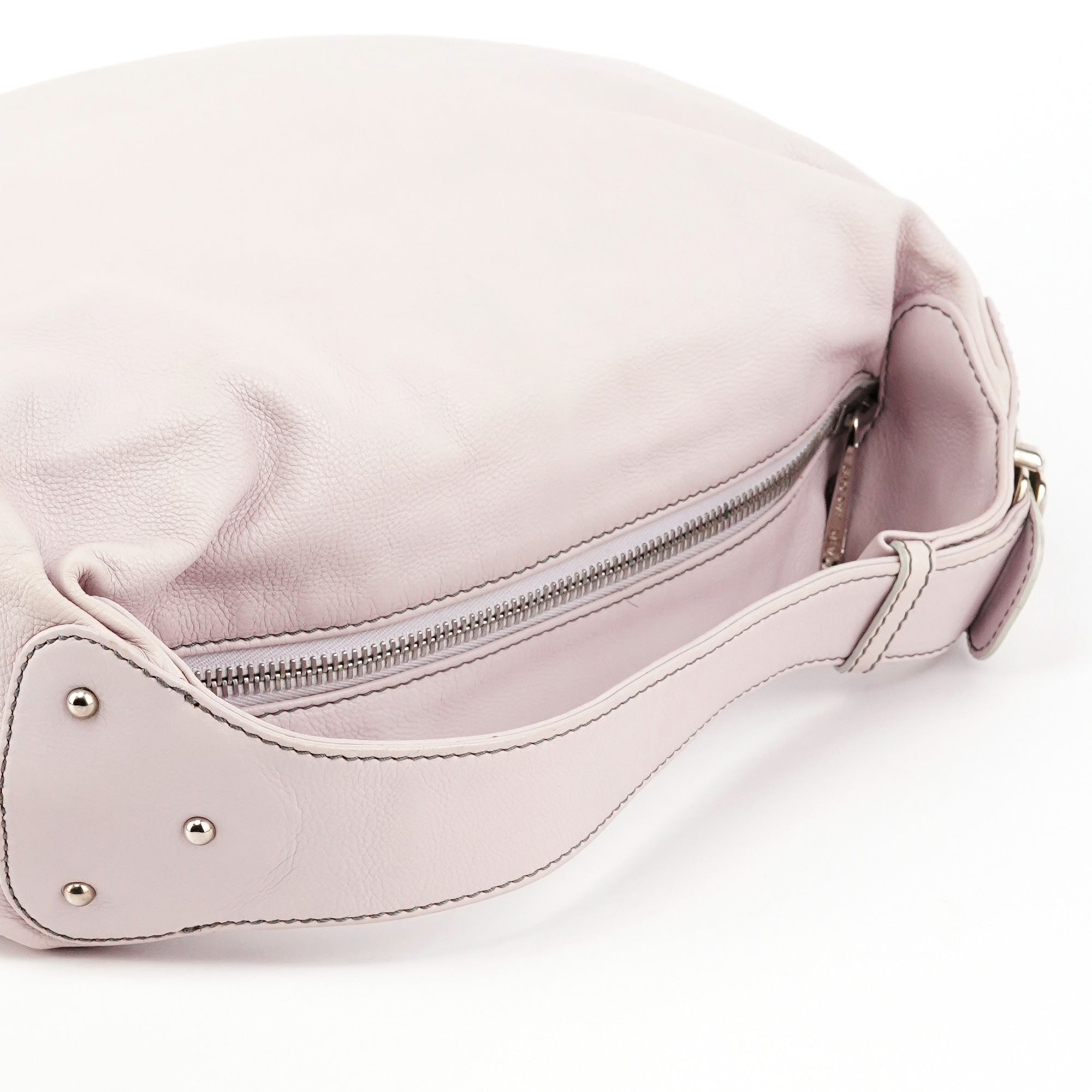 Marc Jacobs Light Pink Leather Buckle Hobo Bag