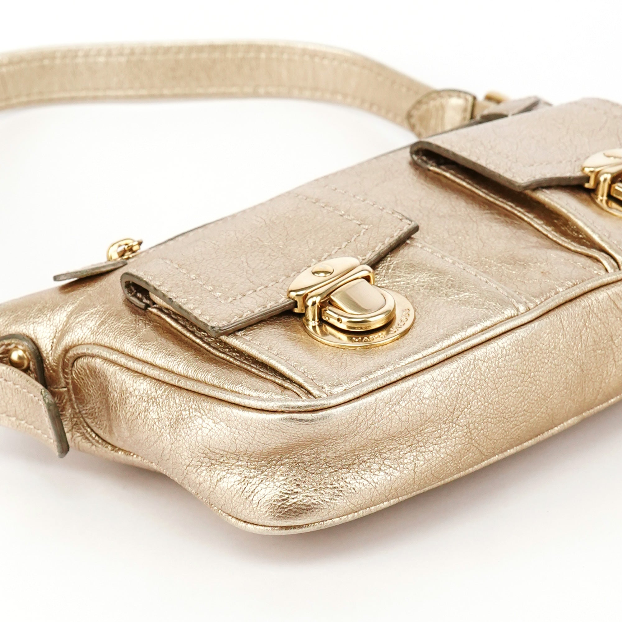 Marc Jacobs Metallic Leather Blake Shoulder Bag