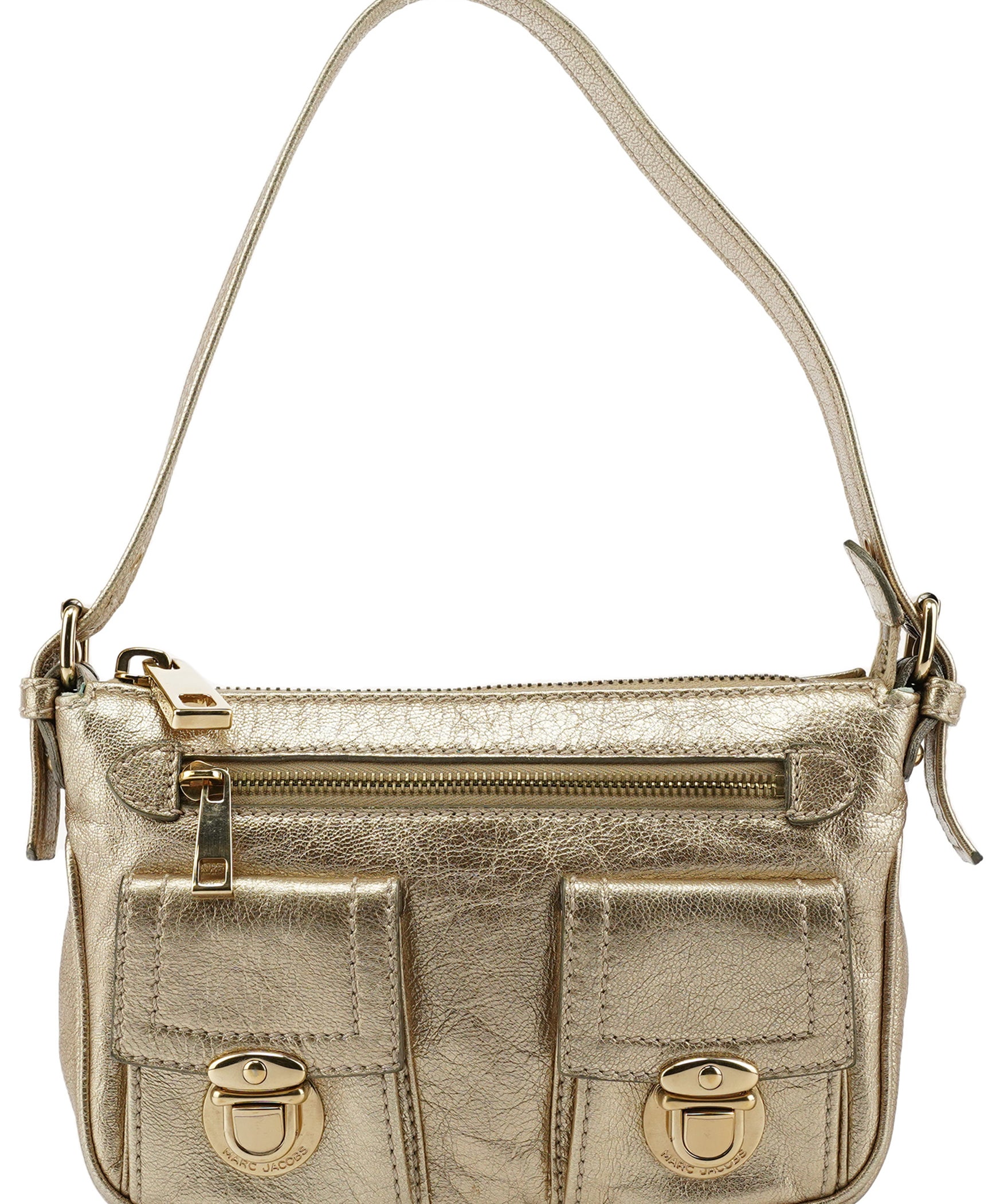 Marc Jacobs Metallic Leather Blake Shoulder Bag