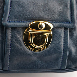 Marc Jacobs Navy Leather Multi-Pocket Tote Bag