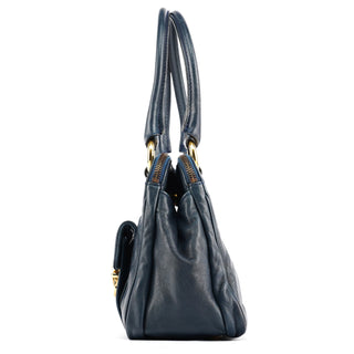 Marc Jacobs Navy Leather Multi-Pocket Tote Bag
