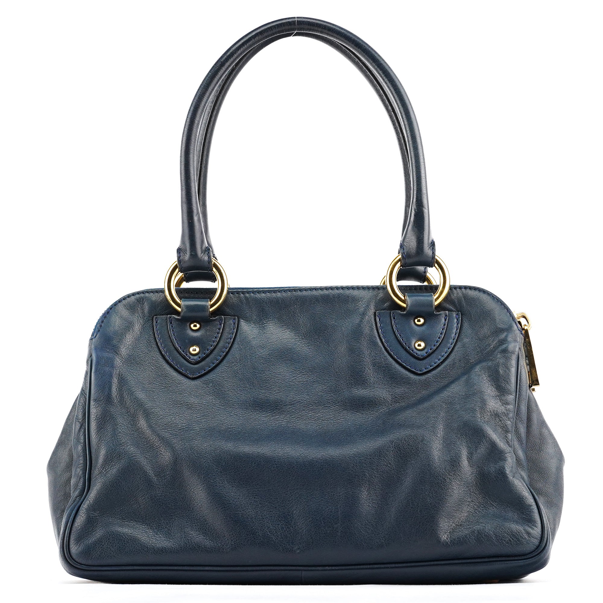 Marc Jacobs Navy Leather Multi-Pocket Tote Bag