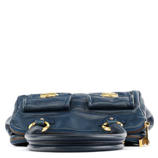 Marc Jacobs Navy Leather Multi-Pocket Tote Bag
